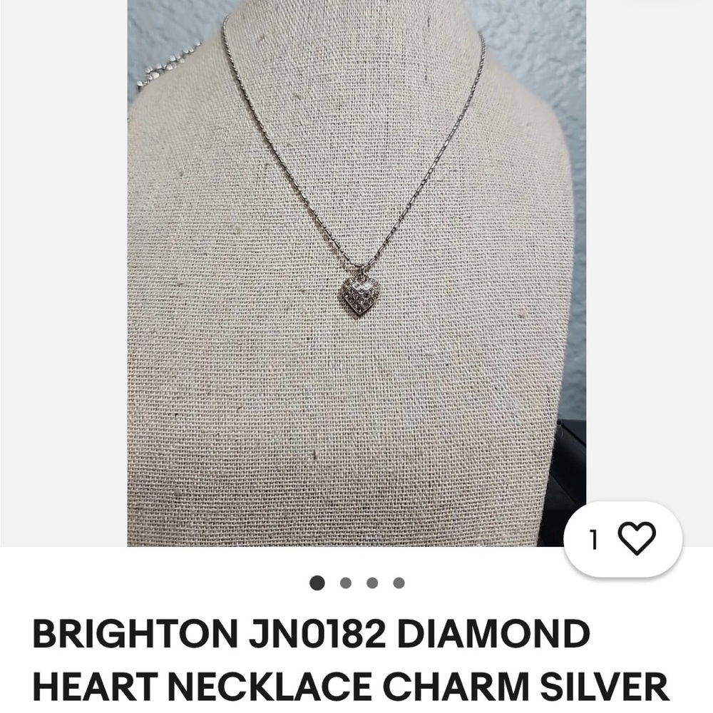 Brighton Silver Heart Charm Necklace